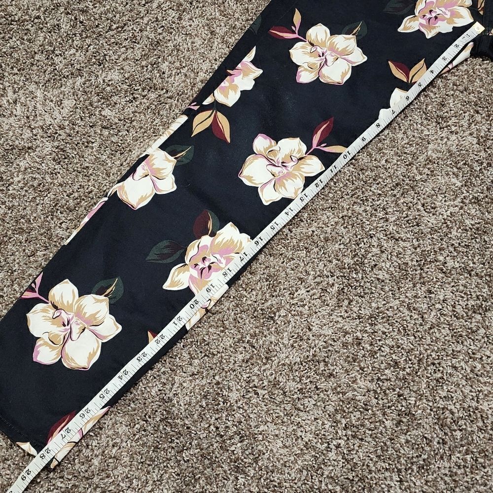 7 for all mankind Navy Blue Floral spring Print Ankle Skinny Jean - Picture 7 of 16